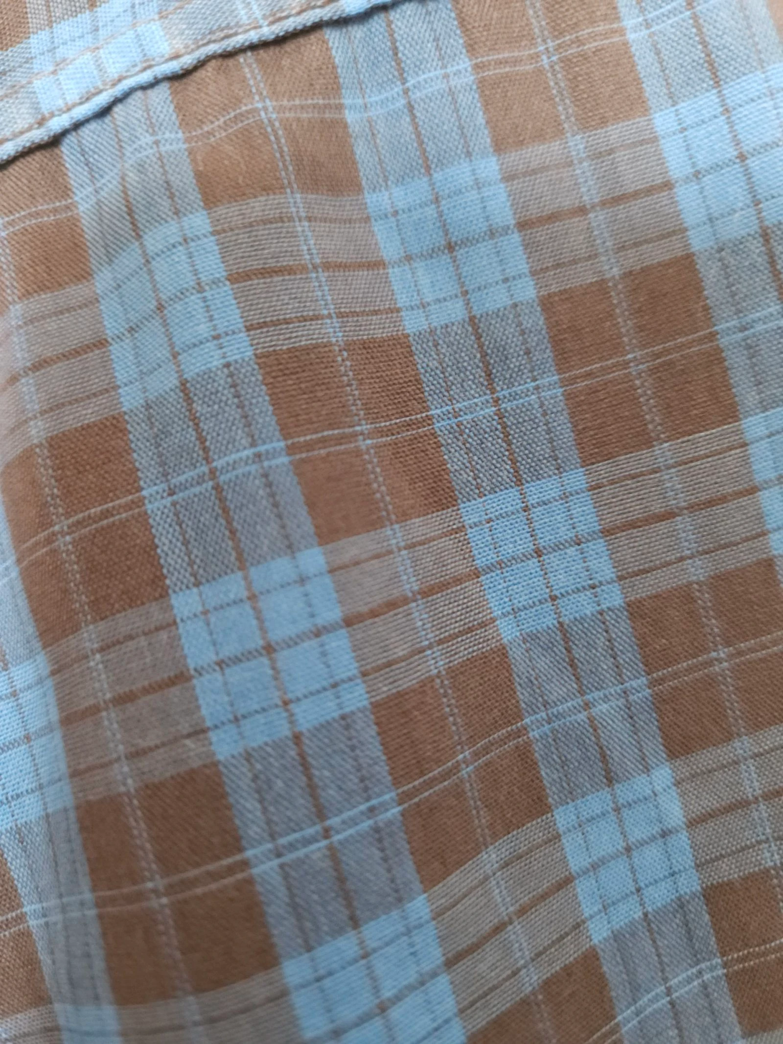 Gekarresseerde bruin en blauwe overhemd XL – photo 9